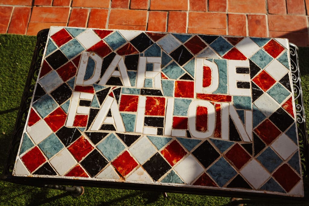 mosaic welcome to pre wedding gathering captured in wedding photography in Tangier, Morocco by Ben Lee.